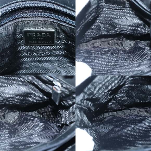 PRADA Hand Bag Wool Black - Picture 11 of 12
